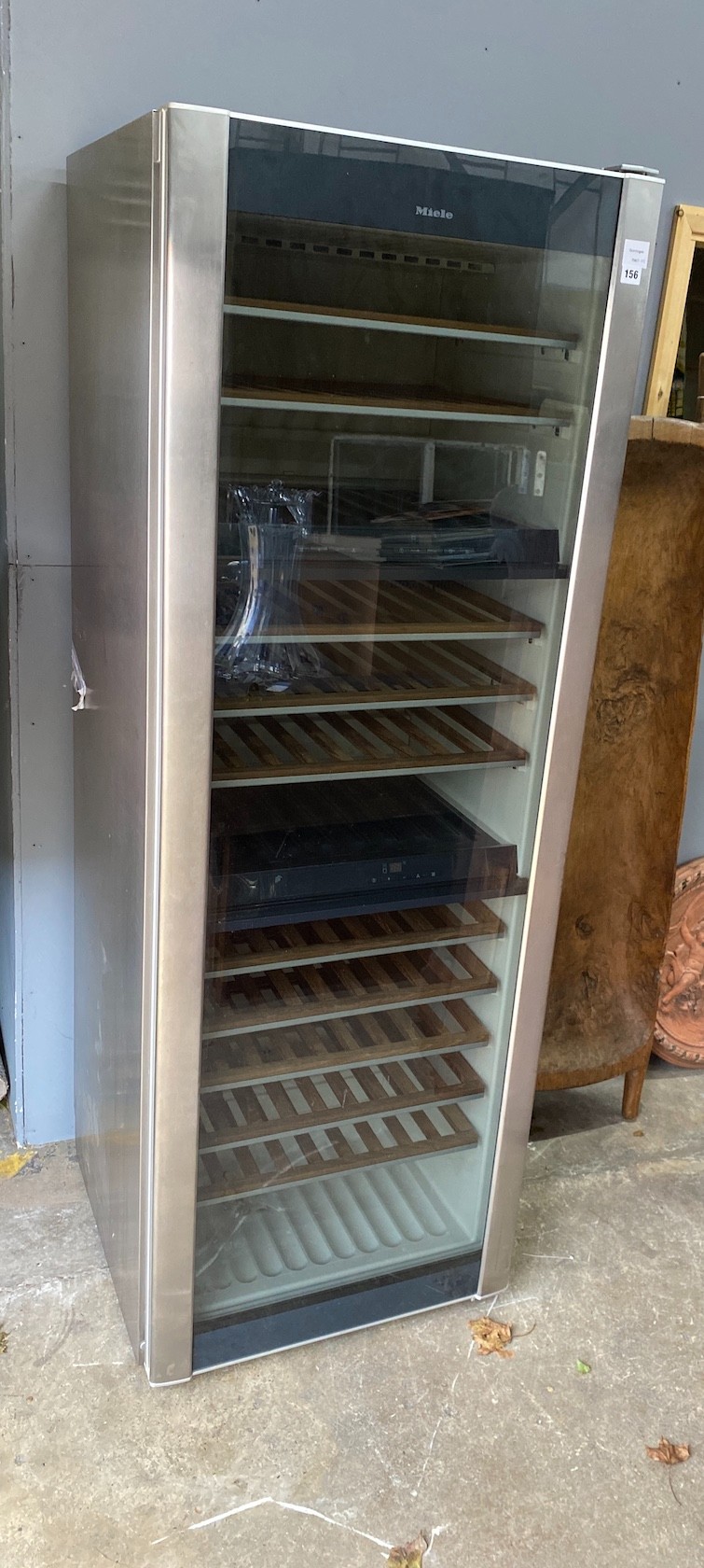 A Miele free standing wine storage fridge, (Pat tested), width 65cm, depth 66cm, height 184cm